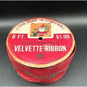 Vintage The Magic of Christmas Biltmore Velvette Ribbon Newberry Co Stunning!